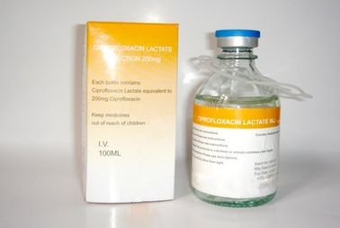Antibióticos prolongados da infusão da injeção do lactato de Ciprofloxacin para a infecção