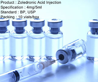Ácido pequeno ácido de Parenterals Zoledronic do volume de Bisphosphonic para a injeção