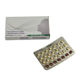 O estradiol de Levonorgestrel e de Ethinyl marca as medicamentações 0.15mg + 0.03mg orais contraceptivas