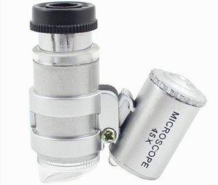 Pesquise microscópio médico ótico do bolso do diodo emissor de luz equipamento/45X o mini
