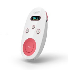 Bolso cor-de-rosa Doppler Fetal do monitor do equipamento de teste da gravidez/pulsação do coração do bebê