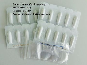 Anti medicamentação inflamatório do uso retal do alívio das dores 0.3g do supositório do Ketoprofen